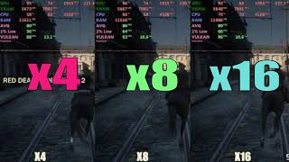 Pciex16 vs x8 vs x4  Gaming test [upl. by Suirauqed143]