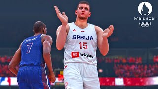 NBA 2K24 Live Simulation  USA vs Serbia FULL GAME  Olympic Mens Basketball [upl. by Anikram]