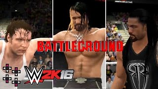 Battleground 2016 Ambrose vs Rollins vs Reigns WWE Title Match — WWE 2K16 Match Sims [upl. by Nefen]