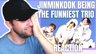 JinMinKook  BTS  Being the Funniest Trio REACTION [upl. by Sadonia]