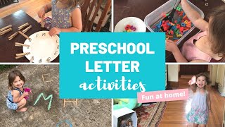 PRESCHOOL ACTIVITIES FOR LEARNING LETTERS  ALPHABET GAMES FOR PRESCHOOLERS [upl. by Glenden]