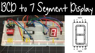 Tutorial  Using the 7447 74HC47 BCD to 7 Segment Display Decoder [upl. by Ecidnak217]