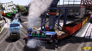 Disneyland Train Went to Dock Route  Grand Theft Auto V [upl. by Ehcrop359]