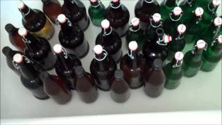 SanitizeClean Home Brew Beer Bottles [upl. by Nanerb]