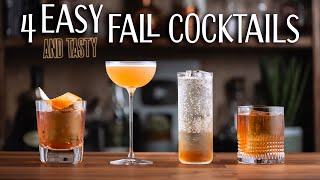 4 EASY Fall Cocktails You need to try [upl. by Salakcin855]