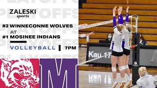 Winneconne at Mosinee  2021 WIAA Sectional Volleyball [upl. by Adnertal]