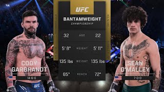 Cody Garbrandt VS DWCS  Sean OMalley  EA UFC 5 [upl. by Lledyr]