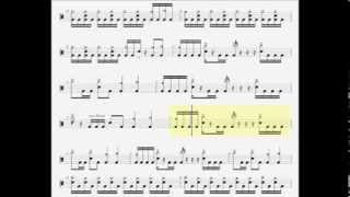 Waking the demon  Bullet for my Valentine  drum tab  Partitura de batería  by Drumfilico [upl. by Quintina481]