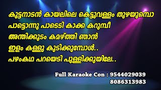 Kuttanadan Kayalile Karaoke with Lyrics  Kazhcha [upl. by Zetes]