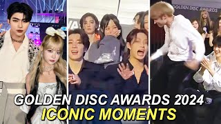 Kpop Idols ICONIC interactions at Golden Disc Awards 2024 LE SSERAFIM ENHYPEN TXT SEVENTEEN [upl. by Esineg]