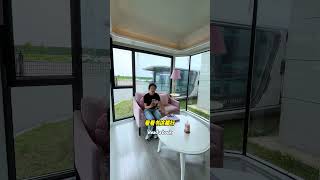 Its so cool living alone capsule tinyhouse etonghouse travel automobile [upl. by Ellehctim9]