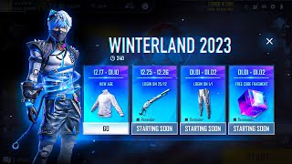 WINTERLAND 2023 FREE REWARDS🥶 FREE FIRE [upl. by Attehcram]