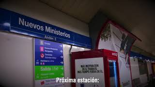 Próxima estación Nuevos Ministerios Metro de Madrid [upl. by Tolecnal]