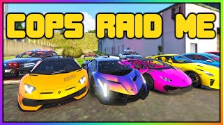 GTA 5  COPS RAID MY STOLEN CAR COLLECTION [upl. by Ruberta]