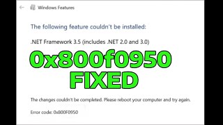 How To Fix 0x800f0950 Net Framework 35 in Windows 11 [upl. by Lemrac647]