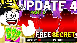 Anime Defenders  F2P Update 4 Part2 Libreng SECRET Pity Units Para Sa Lahat [upl. by Alimaj]