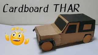 Cardboard making Car Thar  cardboard Project science project r2rtechnical562 [upl. by Suirauqed]