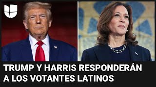 Votantes latinos e indecisos los elegidos para preguntar a Trump y Harris en foros con Univision [upl. by Flory]