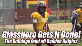 Glassboro 22 Haddon Heights 12  HS Football  West Jersey Football League  Amari Sabb 89 yard TD [upl. by Maxine223]