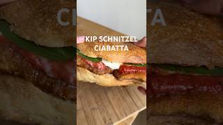 ✨KIP SCHNITZEL BROODJE✨ check mijn Tiktok voor recept kip schnitzel ciabatta broodje recept [upl. by Nutter]