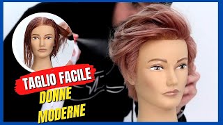 TUTORIAL TAGLIO CORTO DONNAMost Popular Short Haircut Tutorial [upl. by Ttezzil]