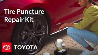 Toyota How To Tire Puncture Repair Kit  Toyota [upl. by Tymothy]