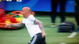 Sampaoli Crazy Reaction to Argentina Goal  France vs Argentina 2018 [upl. by Jasmin]