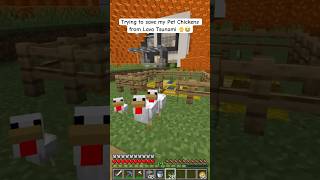 Saving my Chickens from a Lava Tsunami in Minecraft minecraft [upl. by Anwaf689]