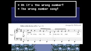 The Wrong Number Song  Undertale Piano sheet musicMIDI [upl. by Tseng748]