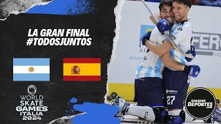 HOCKEY SOBRE PATINES  MUNDIAL MASCULINO EN VIVO  FINAL  NOVARA 2024 ARGENTINA VS ESPAÑA RELATOS [upl. by Bacon]