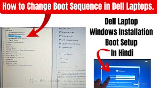 How to change Dell laptop BIOS setting  Window Installation Boot menu Dell laptop 2023 [upl. by Anrev]