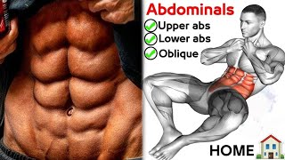 BEST ABS EXERCISES  Home Workout [upl. by Doroteya499]