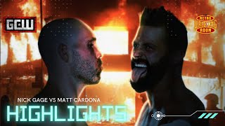 Matt Cardona vs Nick Gage  GCW Homecoming 2021  Highlights [upl. by Swetlana]