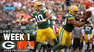 Green Bay Packers vs Cleveland Browns  2024 Preseason Week 1 Game Highlights [upl. by Muhcon]