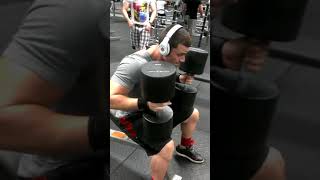 Incline bench pressing 150lb dumbells for reps [upl. by Jammie827]