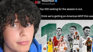 HOOPS HYPE TOP 100 NBA PLAYERS REACTION [upl. by Cathee]