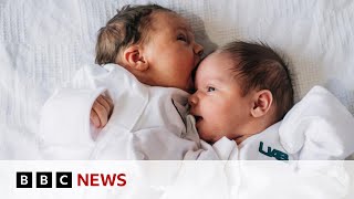 US woman with rare double womb has two babies in two days  BBC News [upl. by Schaper]