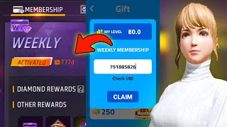 I Got Free Unlimited Weekly Membership In Free Fire [upl. by Analart]