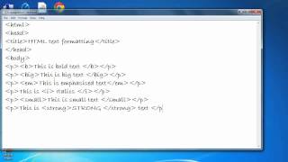 How to make a text bold  italics  underlined and more in HTML [upl. by Duffie221]