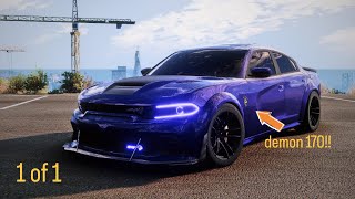 BeamNG I Finished My Demon 170 Build Fastest Dodge Charger Demon 170 [upl. by Dnomse]