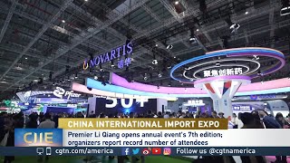 China International Import Expo draws large crowds [upl. by Ailegave]