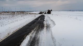 Fahrt durch Schneeverwehungen bei Alzey  Beseitigung durch Winterdienst  18032018 [upl. by Margret200]