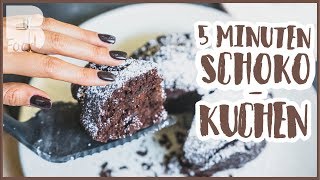 Schokoladenkuchen  5 Minuten Rezept  saftig vegan und gelingsicher [upl. by Ykcir]