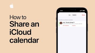 How to share an iCloud calendar on iPhone iPad and iPod touch  Apple Support [upl. by Ahsimit]