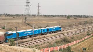 Rajdhani Express Overtaking Most Powerful Locomotive of Indian Railways  WAP7 vs WAG 12 [upl. by Burlie41]