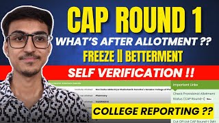 MHT CET Pharmacy  What to choose  Freeze or Betterment  Ask your Doubts  CAP Round 1 Allotment [upl. by Eelahc]