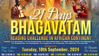 21 Days Bhagavatam Reading Challenge in African Continent HH Bhakti Dhir Damodhar Swami Maharaj [upl. by Abbot404]