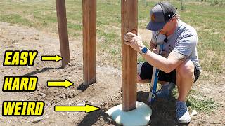 We Test 3 Ways To Set A Fence Post 1 Winner [upl. by Einaffit]