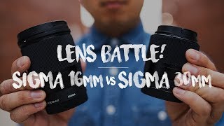 LENS BATTLE Sigma 16mm 14 DC DN vs Sigma 30mm 14 DC DN [upl. by Obeng574]