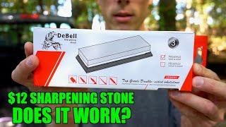 TESTING A 12 KNIFE SHARPENING STONE FROM AMAZON Knife sharpening doesnt have to be expensive [upl. by Cosimo483]